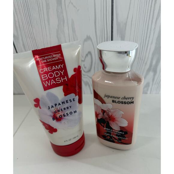 Bath & Body Works Japanese Cherry Blossom Shea Lotion and Body Wash - Picture 1 of 6